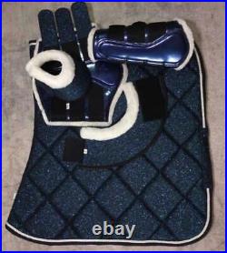 Matchy Set Horse Saddle pad, Tendon Boot and OverReach Bell Boots