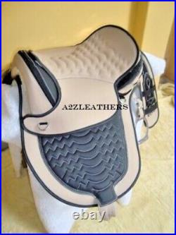 Multipurpose Treeless Synthetic Saddle in Beige & Black (5 days delivery by DHL)