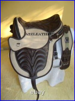 Multipurpose Treeless Synthetic Saddle in Beige & Brown (5 days delivery by DHL)