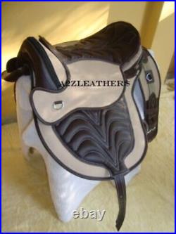 Multipurpose Treeless Synthetic Saddle in Beige & Brown (5 days delivery by DHL)