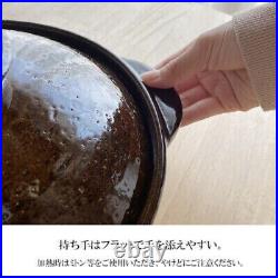 NAGATANIEN IGA Steam Donabe All-Purpose Brown Bistro Clay Pot