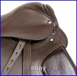NEW 16 17 18 in BROWN LEATHER ENGLISH SADDLE HORSE ALL PURPOSE PACKAGE
