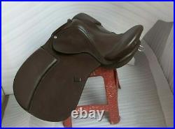 NEW English saddle black & brown leather treeless GP all purpose sadle in 9 size