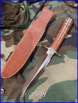 NIB Randall Made Fixed Knife Model 1 All Purpose Fighting Leather Handle