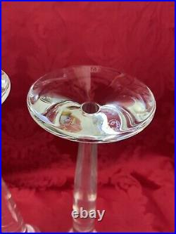 NIB's FLAWLESS Glass BACCARAT France 2 CONSTELLATION Crystal CANDLESTICK HOLDERS