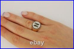 Name Design Ring 14K Yellow Gold Plated Silver 2Ct Round Cut Lab Created Diamond
