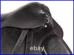 New All Purpose Black Leather English Horse Saddle Tack Set 13 14 15 16 17 18