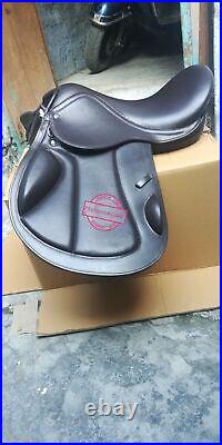 New All Purpose/Jumping Close Contact Leather English Horse Saddle 17.5 inch