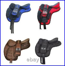 New All Purpose Synthetic Treeless Horse Saddle Multi Colour With free Girth 16