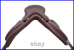 New Brown Treeless Leather English Horse Saddle & tack Brown color