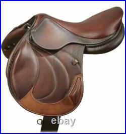 New English Horse Leather Saddle, A Custom Jumping, Brown Size (15 To 18)
