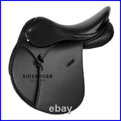 New Genuine Leather English Jumping Horse Saddle + Stirrups Size 14 to 18