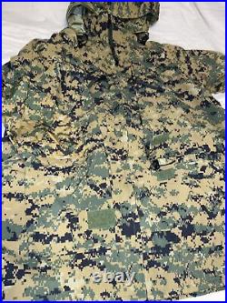 New Genuine USMC PARKA APECS MilSpec Marpat All-Purpose Environmental /XLS