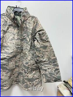 New Genuine Usaf Apecs Abu Gore Tex Tiger Stripe All Purpose Parka- X-large Reg