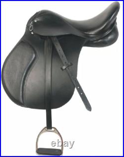 New Jumping Treeless GP English Cow Leather All Purpose Saddle With Accessories