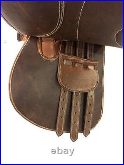 New Softy Padded Leather English All Purpose Branded Saddle