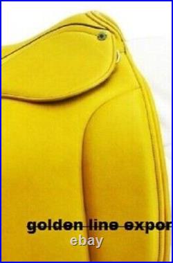 New Style Dressage Synthetic All Purpose Yellow Colour Saddle Size 15 to 18