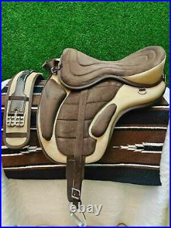 New Synthetic Treeless FREEMAX English Horse Saddle Tack All Purpose