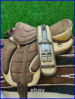 New Synthetic Treeless FREEMAX English Horse Saddle Tack All Purpose