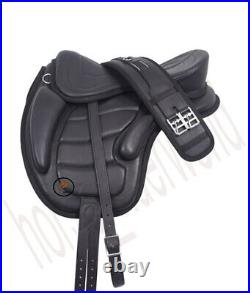 New Treeless Leather Softy English Horse Saddle & Tack All Purpose Saddle