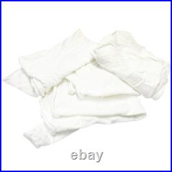 New White Knit T-Shirt Cleaning Rags 50 lbs. Box Multipurpose Cleaning Cloths