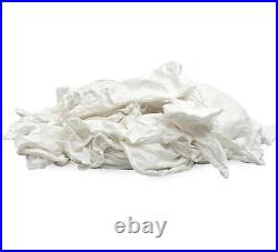 New White Knit T-Shirt Cleaning Rags 50 lbs. Box Multipurpose Cleaning Cloths