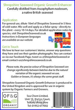 Organic Liquid Seaweed Fertilizer / Fertiliser All Sizes Shropshire Seaweed