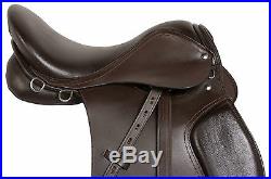 PRO PURPOSE 16 18 in ENGLISH BROWN HUNTER JUMPER LEATHER HORSE SADDLE TACK