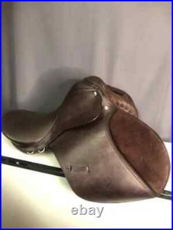 PROFESSIONAL ENGLISH All Purpose Genuine Leather Brown Horse Saddle ALL SIZE