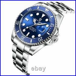 Pagani Design 1639 10 ATM Men's Japan Automatic Mechanical Watch All Steel Blue