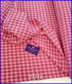 Pink gingham check design tweed all wool fabric suit skirt jacket limited