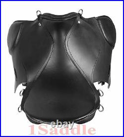 Premium All Purpose Black Leather English Horse New Saddle Tack Set 16 17