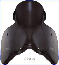Premium Brown Leather English All Purpose Close Contact Jumping Horse Saddle