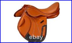 Premium Horse Saddle Leather Jumping English Riding All Purpose Tack 14-18 inch