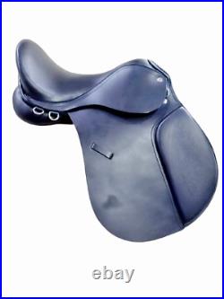 Premium Jumping All Purpose English Leather Horse Saddle 16 with Plastic Tree