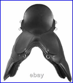 Premium Leather All Purpose Black English Riding Horse Saddle Free Shipping