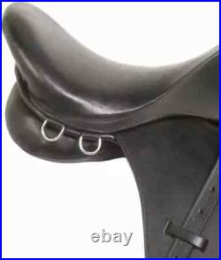 Premium Leather All Purpose Black English Riding Horse Saddle Free Shipping