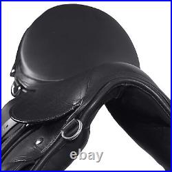 Premium Leather All Purpose Jumping English Riding Horse Saddle Tack 14-18 inch