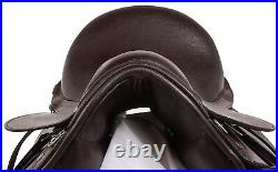 Premium Leather English Jumping All Purpose Riding Horse Saddle Tack 14-18 inch