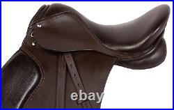 Premium Leather English Jumping All Purpose Riding Horse Saddle Tack 14-18 inch