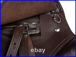 Premium Leather English Jumping All Purpose Riding Horse Saddle Tack 14-18 inch