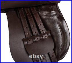 Premium Leather English Jumping All Purpose Riding Horse Saddle Tack 14-18 inch