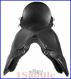 Pro All Purpose Black Leather English Horse Saddle Girth Tack Set 16