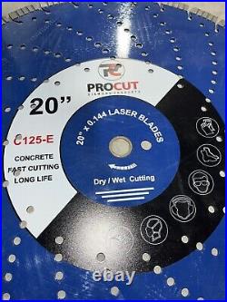 Pro Cut 20 C125-E Dry/Wet Concrete Fast Cutting Long Life All Purpose Blade NEW