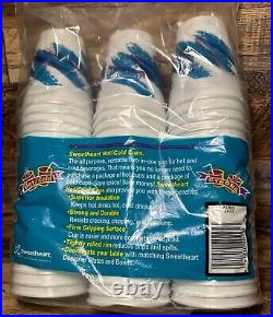 RARE SEALED NEW Lot Of 60 90s Jazz Design Styrofoam Cups Sweetheart 9oz