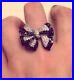 Ring-Party-Wear-Cocktail-Party-Black-White-925-Sterling-Silver-CZ-Bow-Design-01-so