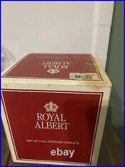 Royal Albert Set Of 4 All Purpose Goblets / Open Box Never Used