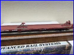 SOO LINE 85 ft ALL PURPOSE TOFC FLAT CAR with 2 TRAILERS SOO / GN HO Scale NEW RTR