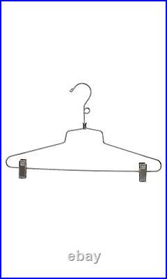 SSWBasics Metal Hangers All Purpose, 16 inch, Case of 100 (Chrome)