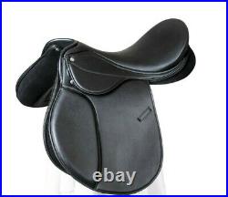 Self Adjusting changeable gullet Synthetic All General Purpose Saddle, black